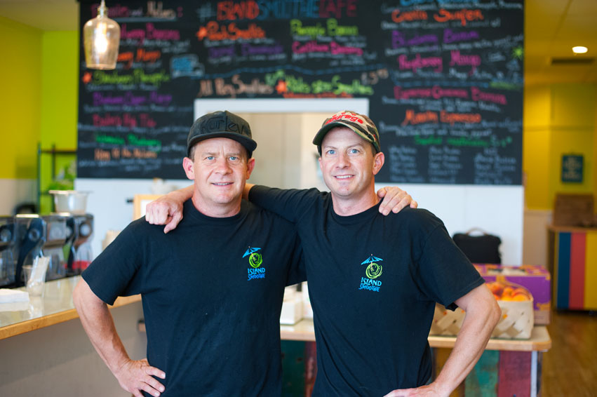 doug and rob owners of island smoothie