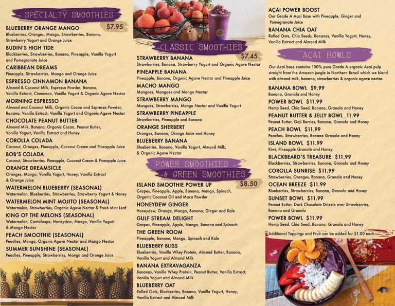 Menu Download Island Smoothie Cafe