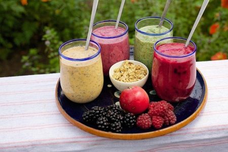 Natural fruit smoothies